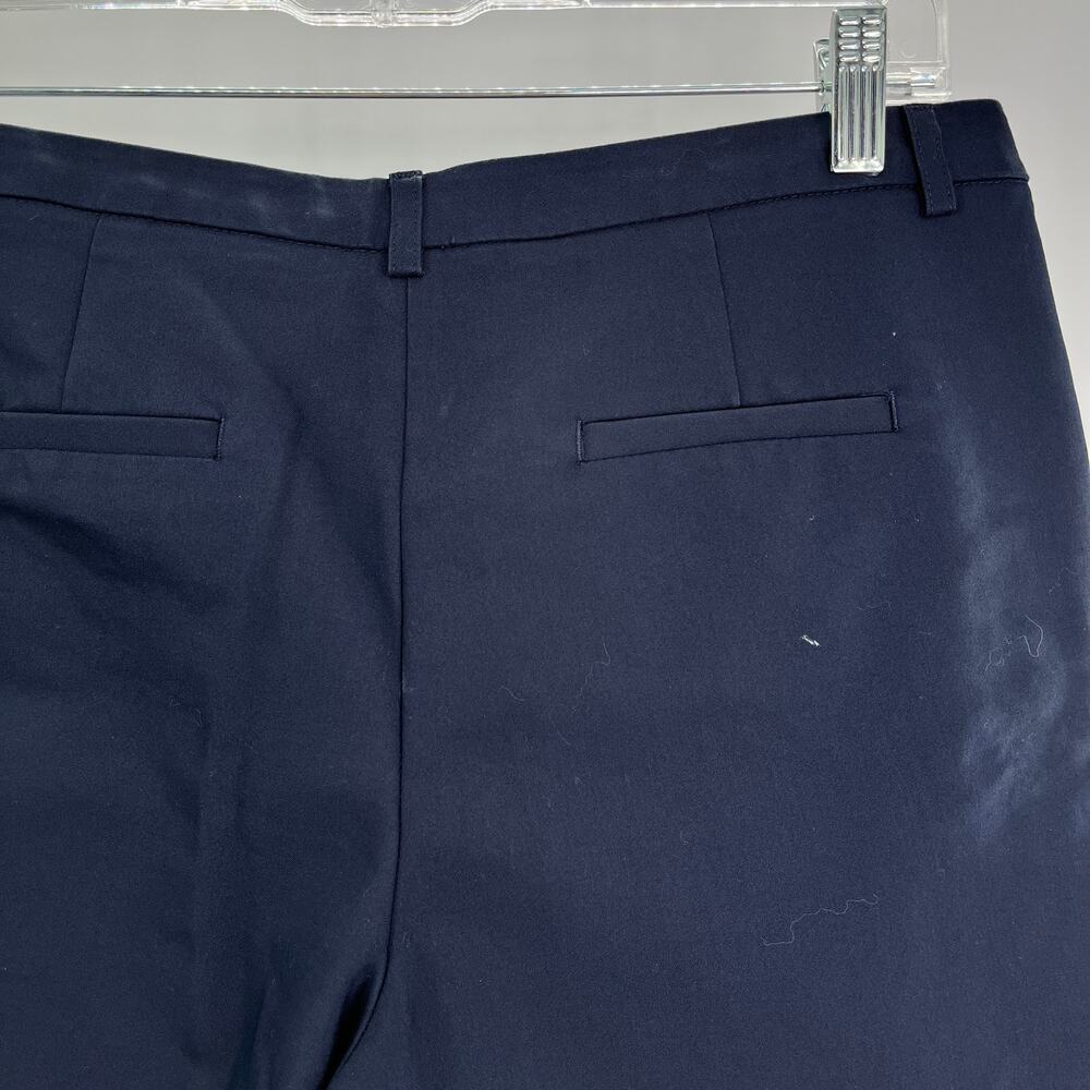 Larry Levine Navy Blue Cotton Blend Zip Pockets Cropped Ankle Pants 8P - Picture 6 of 14